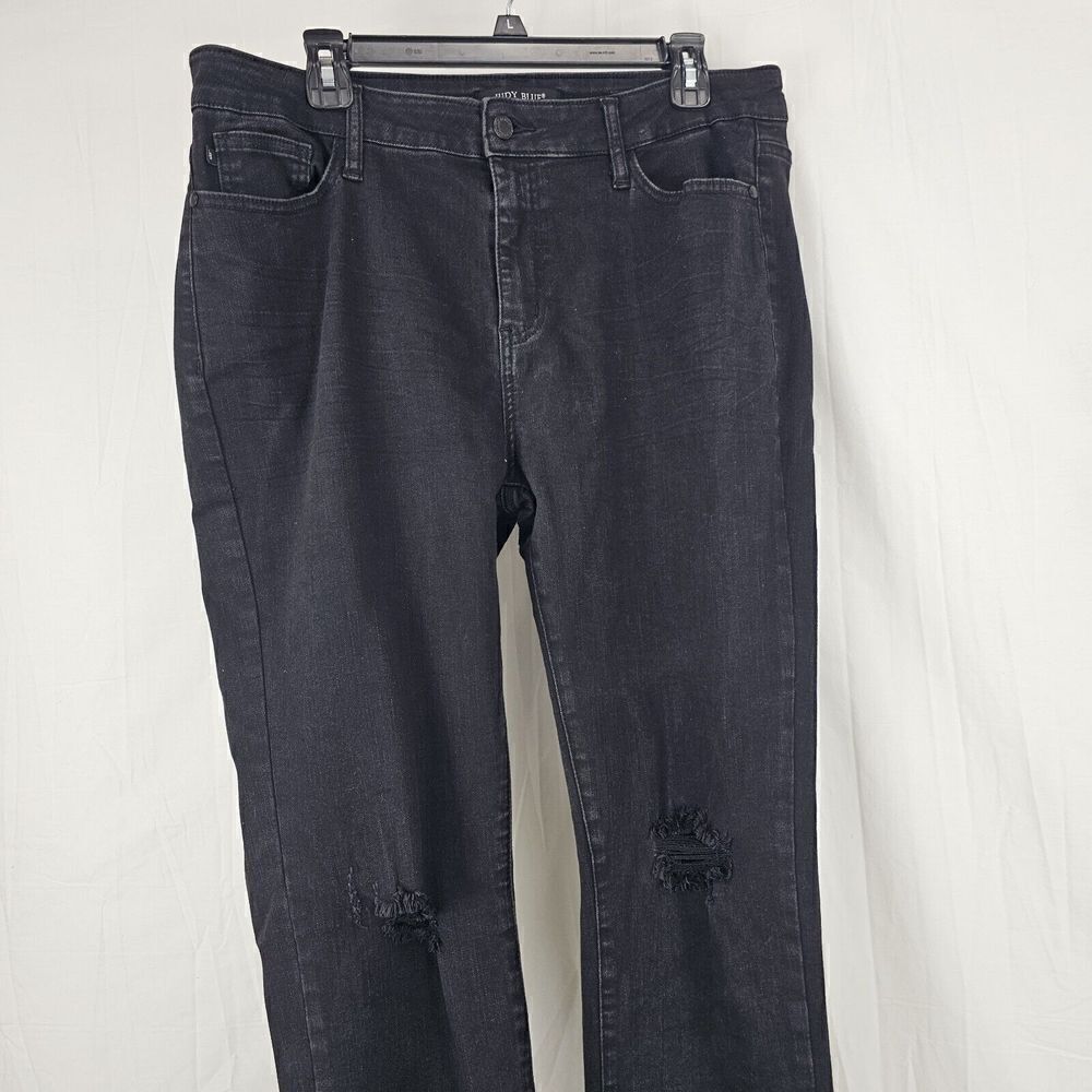 Judy Blue Black, Mid-Rise Destroyed Slim Fit - JB88137 Women's Size 15/32 - Picture 5 of 11